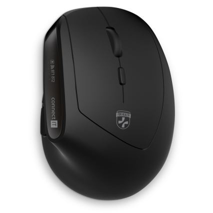 CONNECT IT CKM-6010-CS - Ergonomická bezdrôtová klávesnica a myš 800/1200/1600/2400 DPI s CZ/SK lokalizáciou 1xAA + 2xAAA čierna