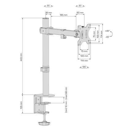 CONNECT IT CMF-3103-BK - Univerzálny držiak monitora 13-32” čierna