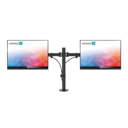 CONNECT IT CMF-3203-BK - Univerzálny držiak na 2 monitory 13-32” čierna