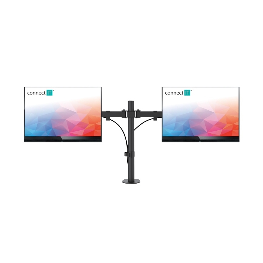 CONNECT IT CMF-3203-BK - Univerzálny držiak na 2 monitory 13-32” čierna