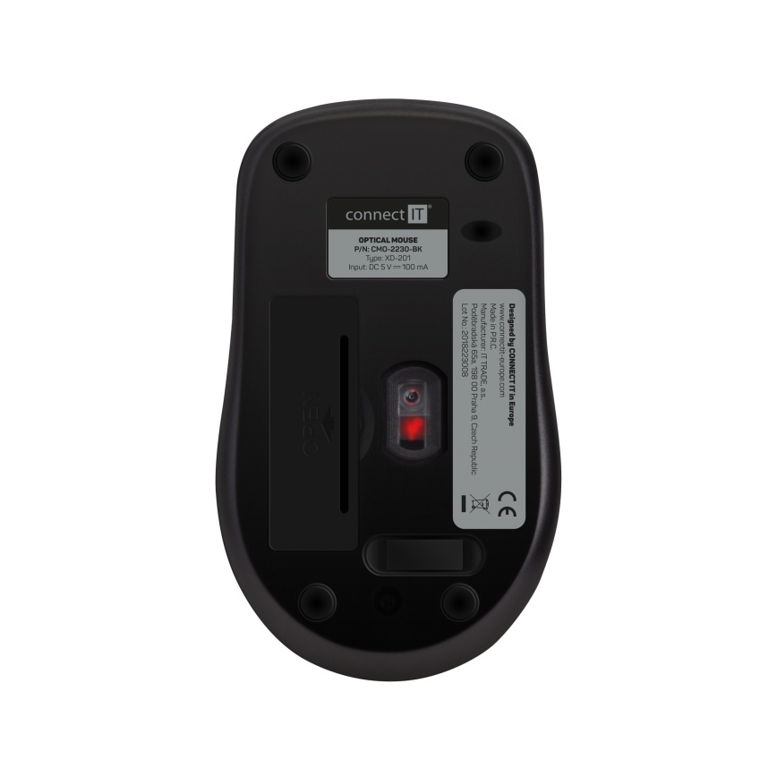 CONNECT IT CMO-2230-BK - Bezdrôtová tichá myš MUTE 1200 DPI 1xAA čierna