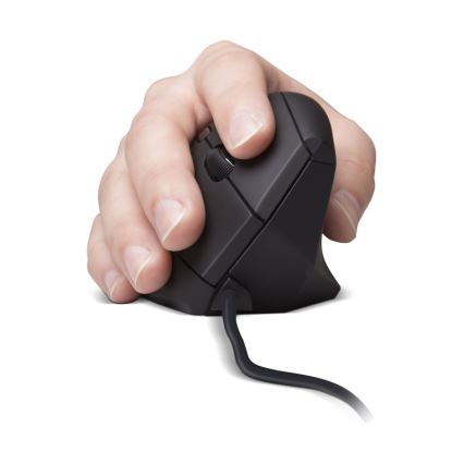 CONNECT IT CMO-2500-BK - Ergonomická drôtová myš Verti Wire 1000/1600 DPI čierna