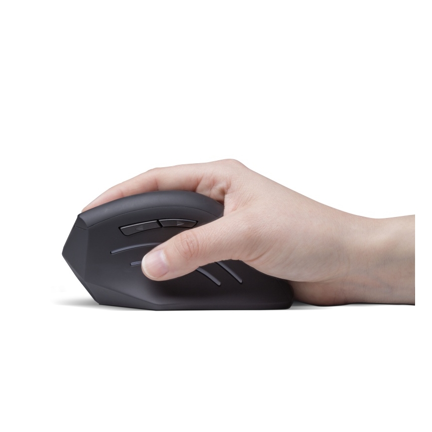 CONNECT IT CMO-2510-BK - Ergonomická bezdrôtová myš Verti Wireless 800/1200/1600 DPI 2xAAA čierna