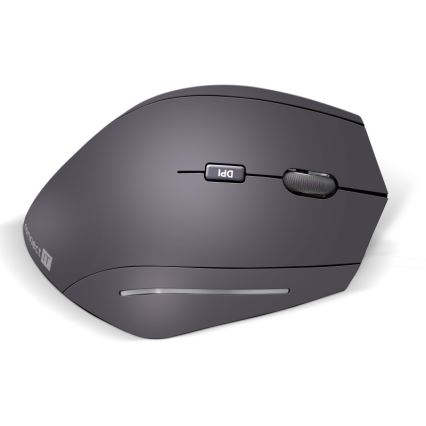 CONNECT IT CMO-2510-BK - Ergonomická bezdrôtová myš Verti Wireless 800/1200/1600 DPI 2xAAA čierna