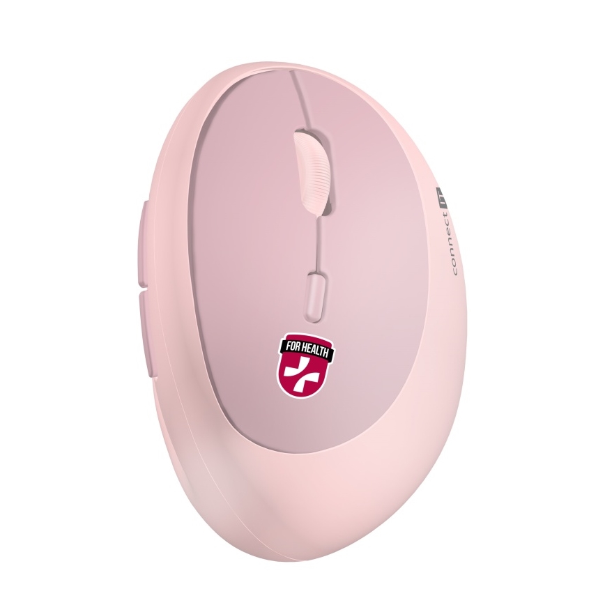 CONNECT IT CMO-2600-PK - Ergonomická bezdrôtová myš 800/1200/1600 DPI 1xAA ružová