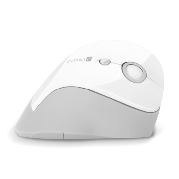 CONNECT IT CMO-2700-WH - Ergonomická bezdrôtová myš 800/1200/1600 DPI 1xAA biela