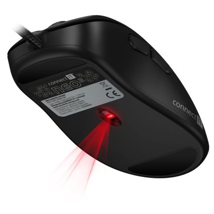 CONNECT IT CMO-3589-BK - LED RGB Káblová herná myš 200-7200 DPI čierna