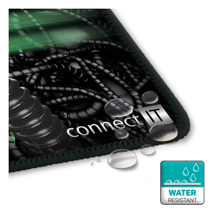 CONNECT IT CMP-1100-SM - Podložka pod myš 32x24,5 cm čierna/zelená