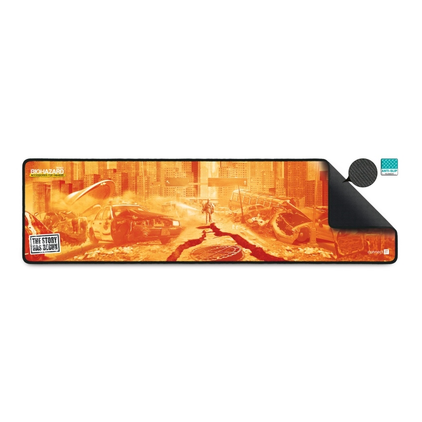 CONNECT IT CMP-1140-LG - Podložka pod klávesnicu a myš 88,6x24,5 cm oranžová