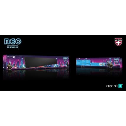 CONNECT IT CMP-3590-LG - Ergonomická podložka ku klávesnici čierna