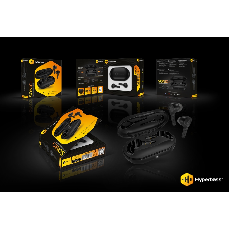 CONNECT IT HEP-5300-BK - Bezdrôtové slúchadlá s mikrofónom 300 mAh čierna