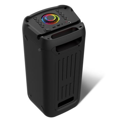 CONNECT IT HSP-3050-BK - LED Bezdrôtový reproduktor s mikrofónom 60W/5V 4500 mAh čierna + diaľkové ovládanie