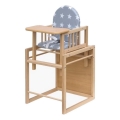 COSING - Detská jedálenská stolička 2v1 Viktoria buk/sivá