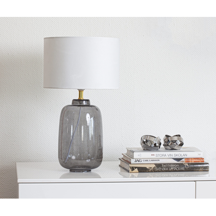 Cottex - Stolná lampa BLAKE 1xE27/8W/230V sivá