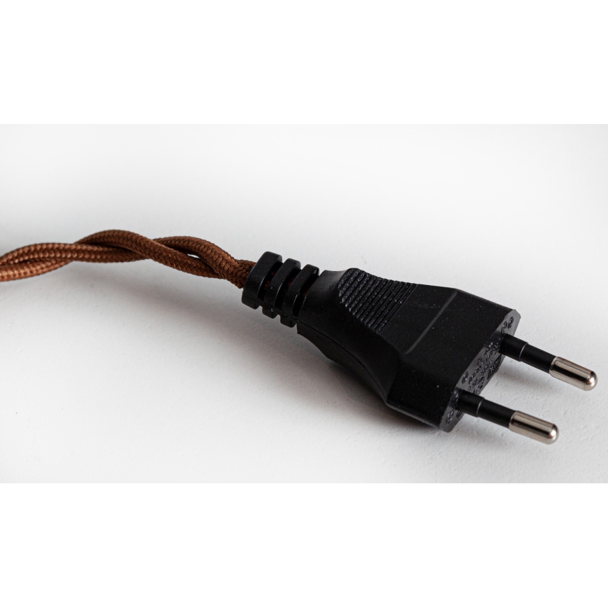 Cottex - Závesný luster na kábli s vidlicou NORA 1xE14/5W/230V hnedý