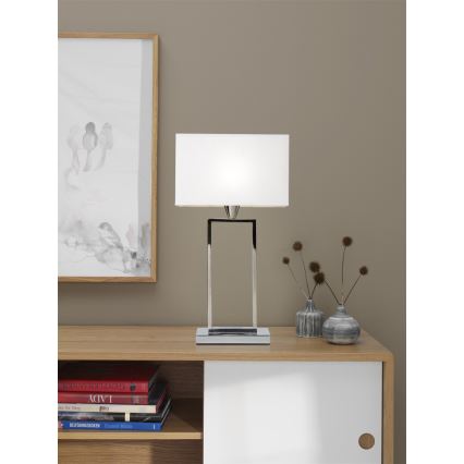 Cottex - Stolová lampa KENSINGTON 1xE14/40W/230V strieborná