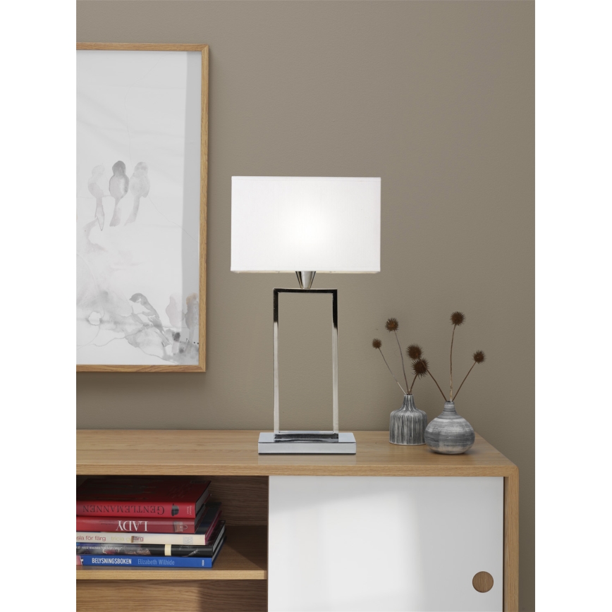 Cottex - Stolová lampa KENSINGTON 1xE14/40W/230V strieborná