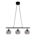 Cottex - Luster na lanku CAPELLA 3xE14/40W/230V dymová/čierna