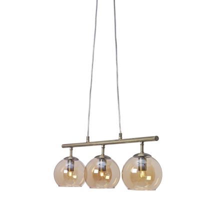 Cottex - Závesný luster na lankách CAPELLA 3xE14/40W/230V dymová/hnedá