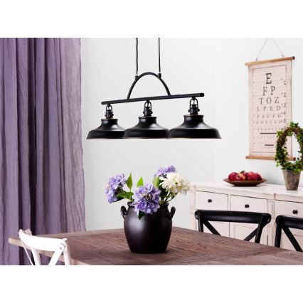 Cottex - Závesný luster NEW HAVEN na lankách 3xE14/40W/230V