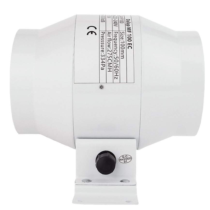 Dalap 24MF100 - Potrubný ventilátor s úsporným motorom a regulátorom otáčok MF 100 EC 18W/230V