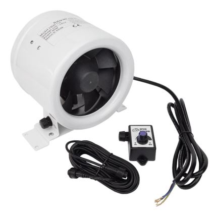 Dalap 24MF125 - Potrubný ventilátor s úsporným motorom a regulátorom otáčok MF 125 EC 20W/230V
