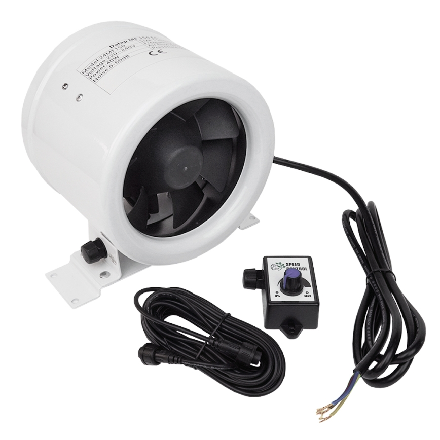 Dalap 24MF200 - Potrubný ventilátor s úsporným motorom a regulátorom otáčok MF 200 EC 75W/230V