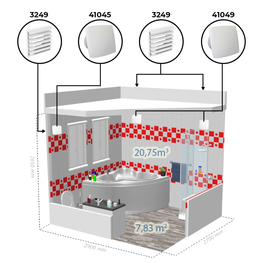 Dalap 41045 - Axiálny ventilátor 150 BF 30W/230V
