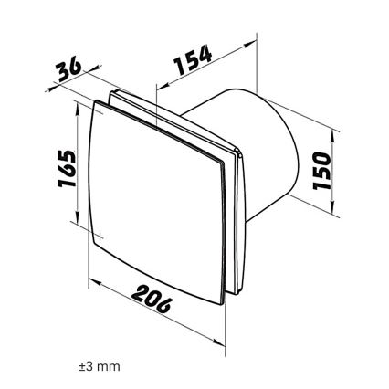 Dalap 41045 - Axiálny ventilátor 150 BF 30W/230V