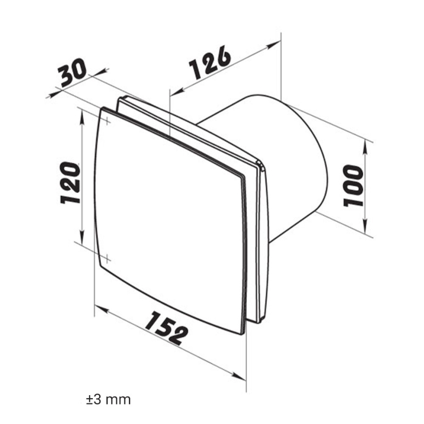 Dalap 41067 - Axiálny ventilátor s časovačom a snímačom vlhkosti 100 BFZW 12 14W/12V