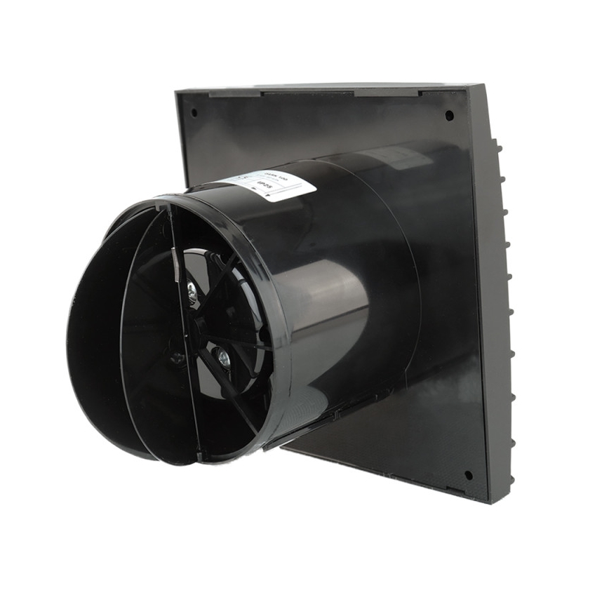 Dalap 41095ZW - Axiálny ventilátor s časovačom a snímačom vlhkosti 100 DARK ZW 8,4W/230V