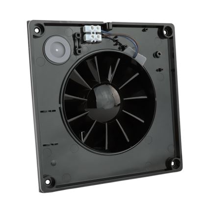Dalap 41095ZW - Axiálny ventilátor s časovačom a snímačom vlhkosti 100 DARK ZW 8,4W/230V