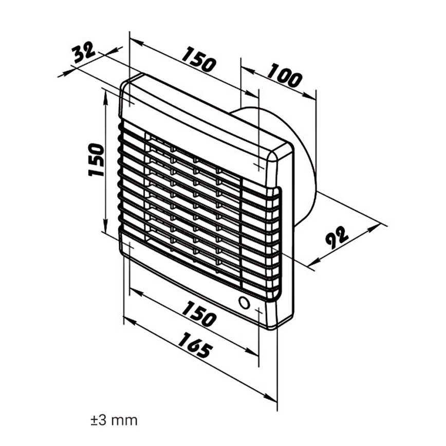 Dalap 41104 - Axiálny ventilátor s automatickou žalúziou 100 LV 12 18W/12V