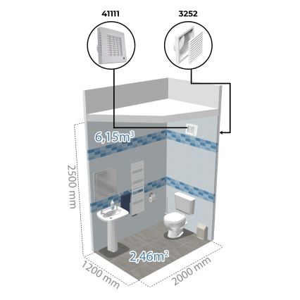 Dalap 41117 - Axiálny ventilátor s automatickou žalúziou 125 LV 12 22W/12V