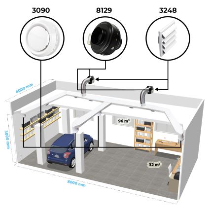 Dalap 8129 - Radiálny potrubný ventilátor TURBINE M 125 62W/230V