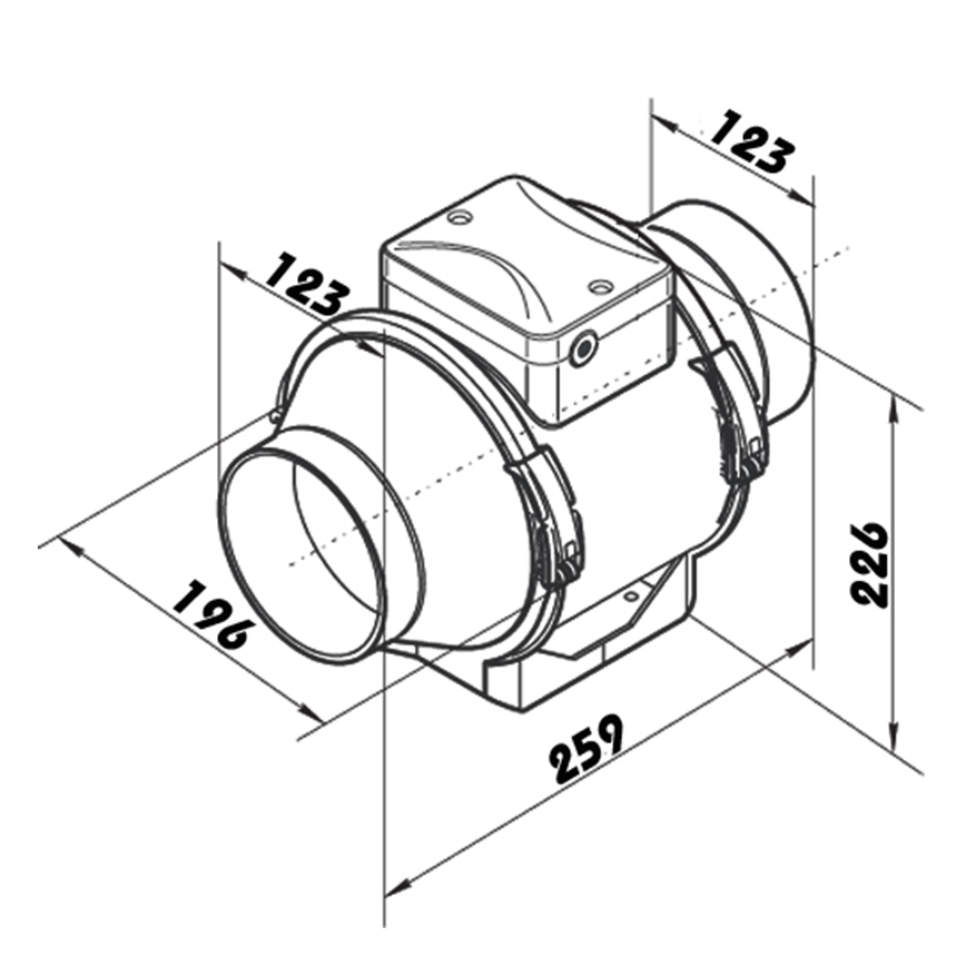 Dalap 8207 - Axiálny ventilátor AP PROFI 125 29W/230V