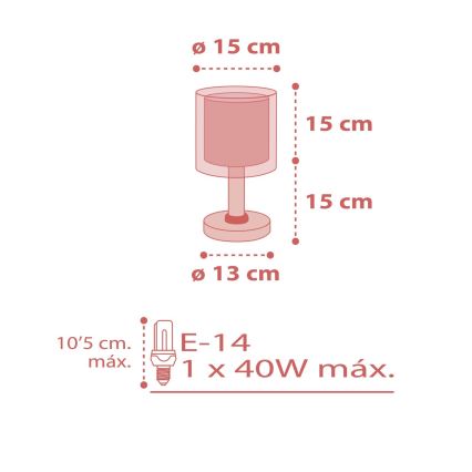 Dalber 41001S - Detská lampička DOTS 1xE14/40W/230V