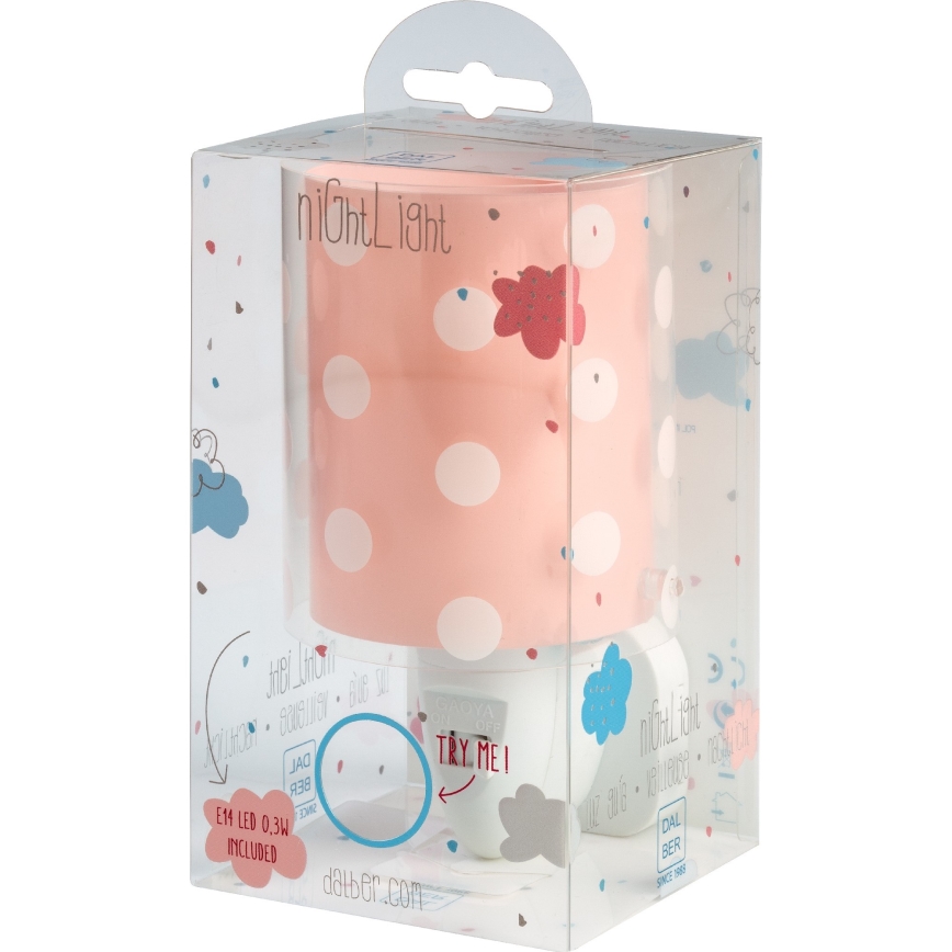 Dalber 41005S - LED Lampička do zásuvky DOTS 1xE14/0,3W/230V