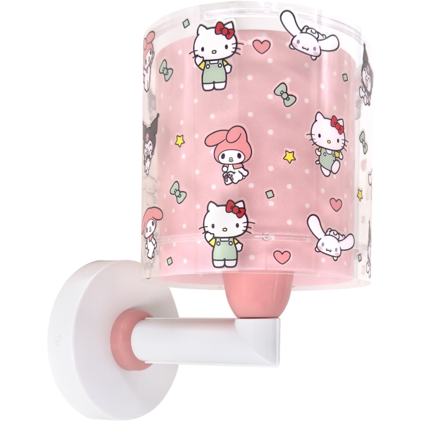Dalber 41259 - Detská nástenná lampa HELLO KITTY&FRIENDS 1xE27/15W/230V ružová