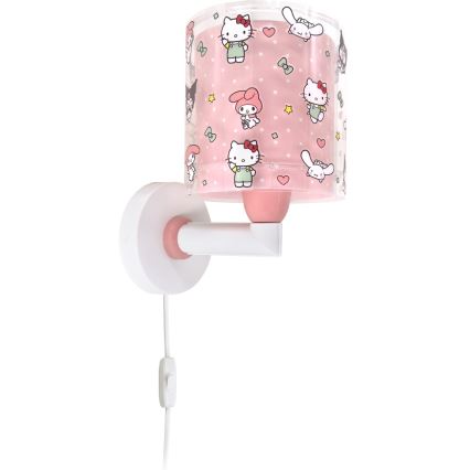Dalber 41259 - Detská nástenná lampa HELLO KITTY&FRIENDS 1xE27/15W/230V ružová