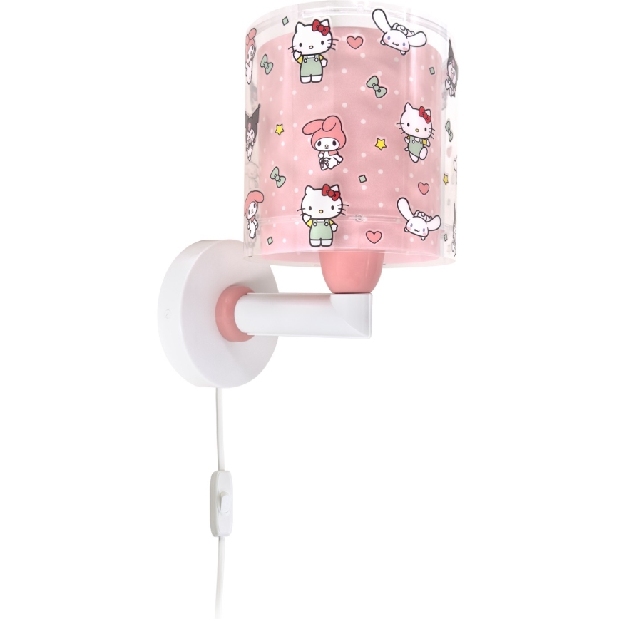 Dalber 41259 - Detská nástenná lampa HELLO KITTY&FRIENDS 1xE27/15W/230V ružová