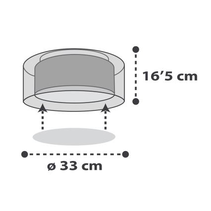 Dalber 41416E - Detské stropné svietidlo CLOUDS 2xE27/60W/230V šedá