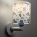 Dalber 41579T - Detská nástenná lampa BABY TEDDY 1xE27/15W/230V modrá