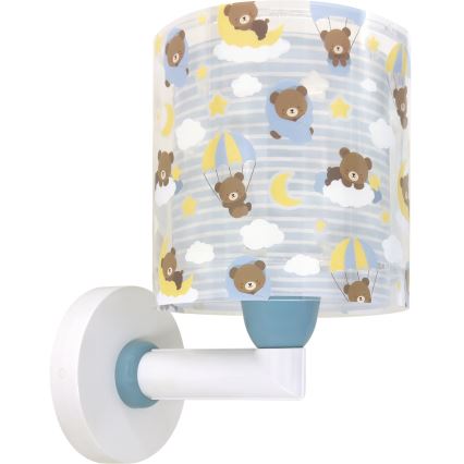 Dalber 41579T - Detská nástenná lampa BABY TEDDY 1xE27/15W/230V modrá