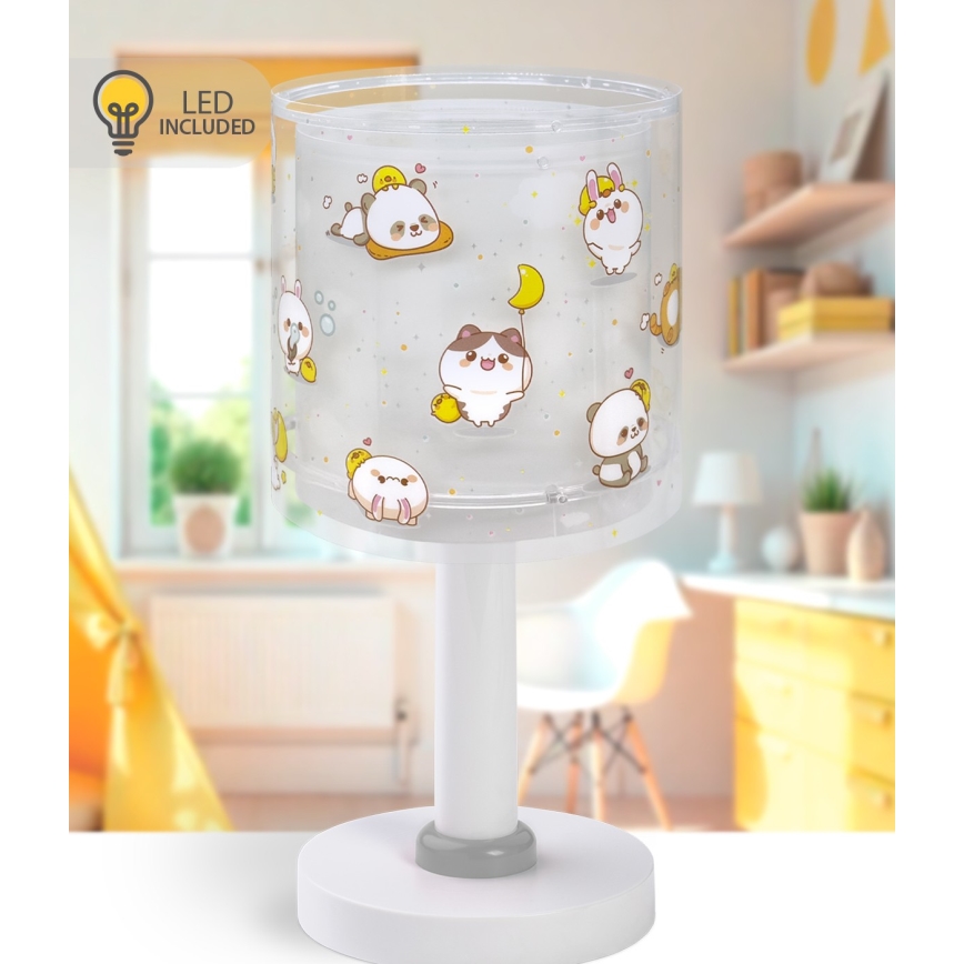 Dalber 41761E - LED detská lampička KAWAII FRIENDS 1xG4/4W/230V sivá
