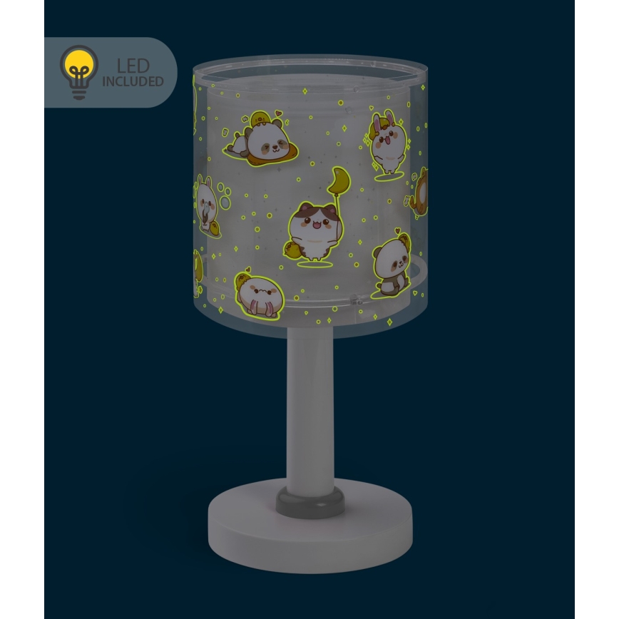 Dalber 41761E - LED detská lampička KAWAII FRIENDS 1xG4/4W/230V sivá