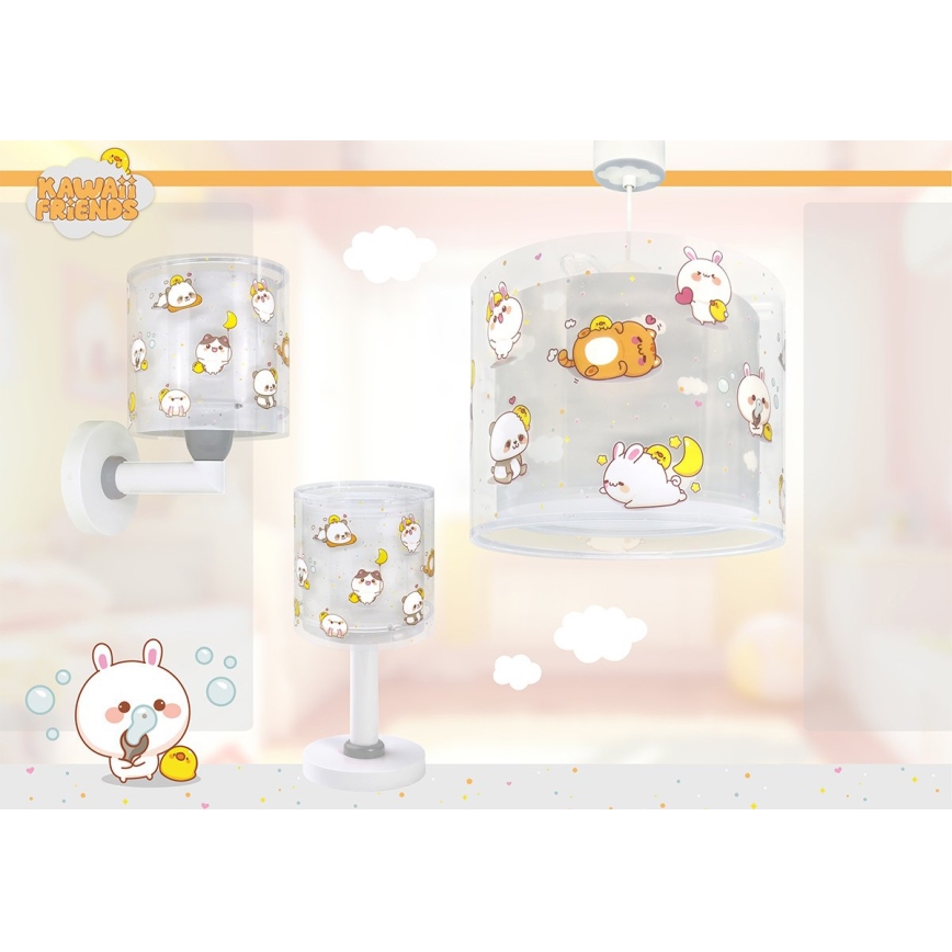 Dalber 41761E - LED detská lampička KAWAII FRIENDS 1xG4/4W/230V sivá