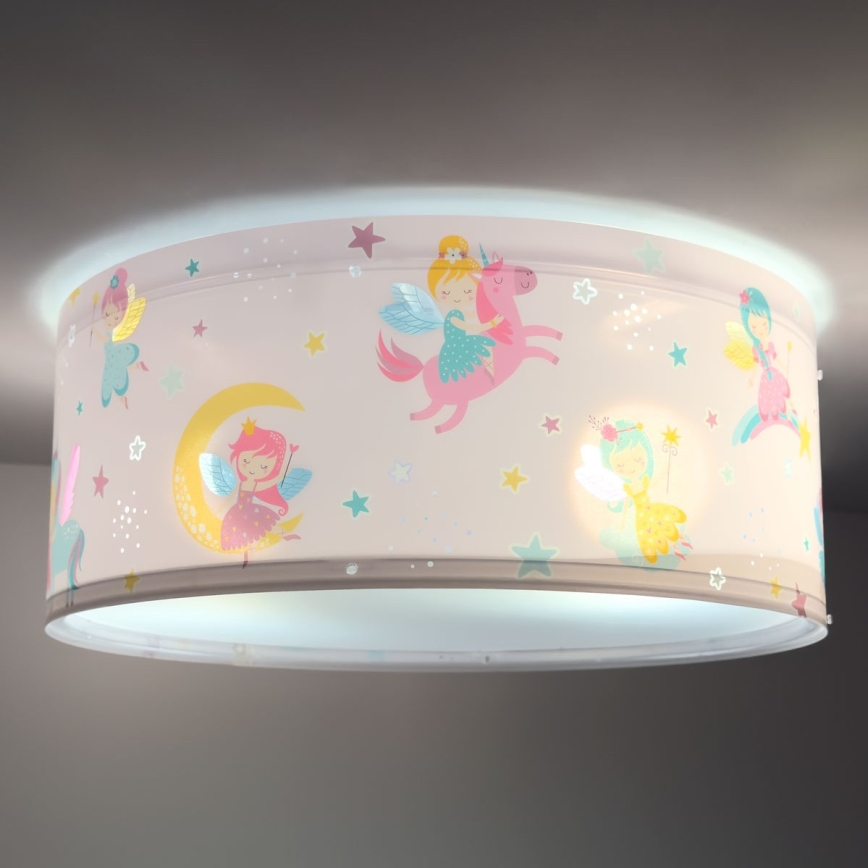 Dalber 42496 - Detské stropné svietidlo FAIRY DREAMS 2xE27/15W/230V