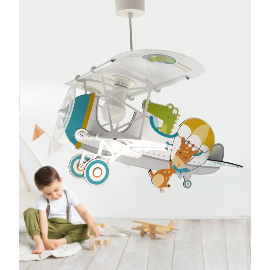 Dalber 54542 - Detský luster LITTLE CROCODILE 1xE27/15W/230V