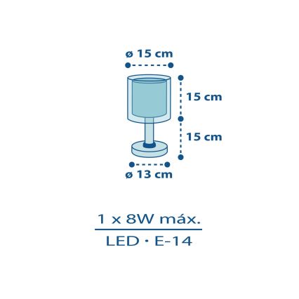 Dalber 60611N - LED detská lampička POLICE 1xG4/4W/230V pestrofarebná